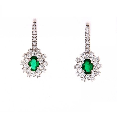 Earrings Crivelli Woman SMERALDO in Gold Smeraldo 0.83 Ct 024-1917 - 024-1917